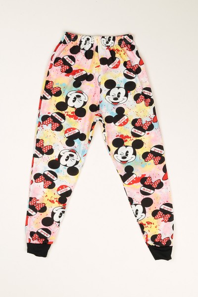 Siyah Baskılı Kız Çocuk Pijama Takımı 77936