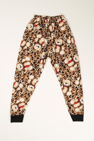Siyah Baskılı Kız Çocuk Pijama Takımı 77942