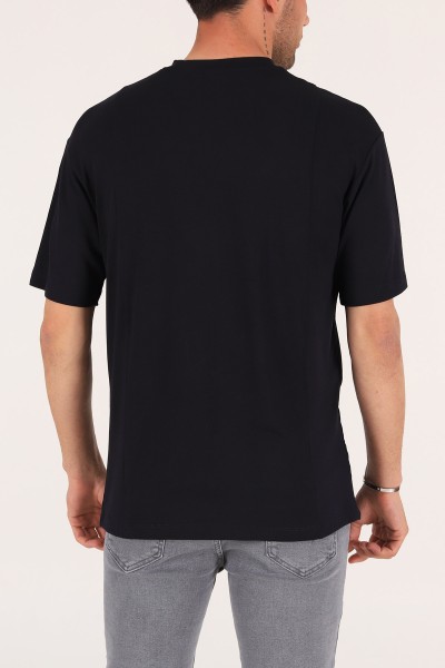 Siyah Baskılı Oversize Erkek Tişört 177458