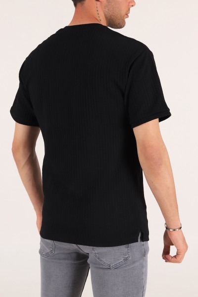 Siyah Baskılı Oversize Erkek Tişört 177519