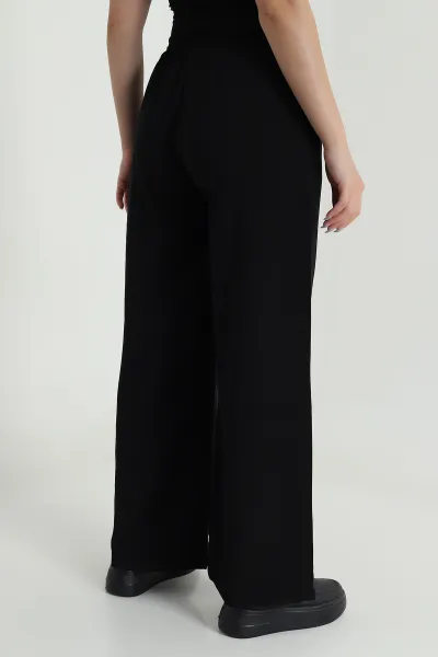 Siyah Bel Lastikli Linda Kadın Pantolon 484337