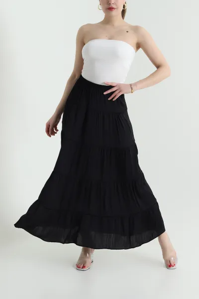 siyah-bel-lastikli-tencel-viskoz-kadin-etek-442395