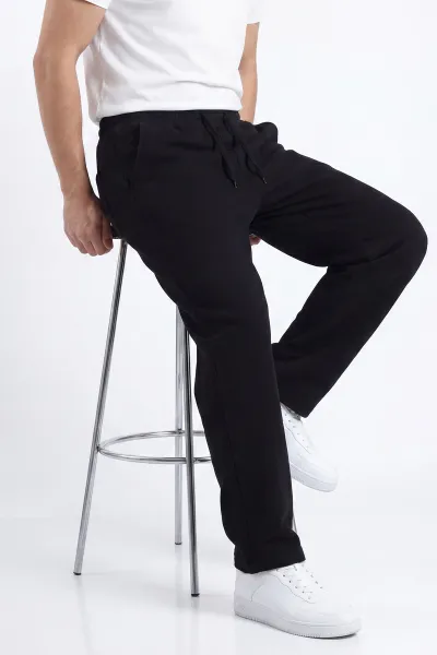 Siyah Belden Bağlamalı Erkek Pantolon 456113
