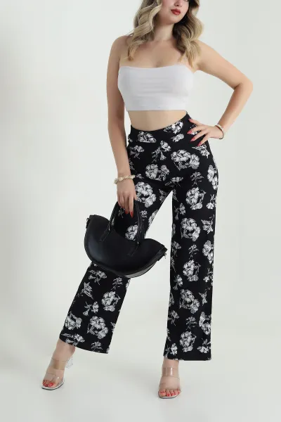 Siyah Beli Lastikli Helen Kadın Pantolon 481731
