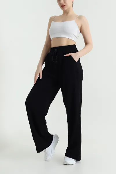 siyah-beli-lastikli-kadin-buklet-pantolon-442194
