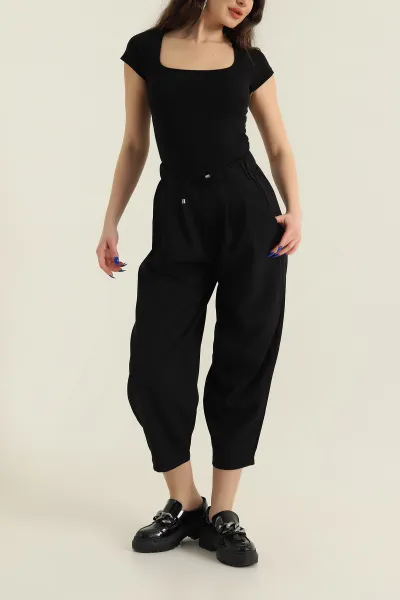 siyah-beli-lastikli-kadin-havuc-pantolon-425782