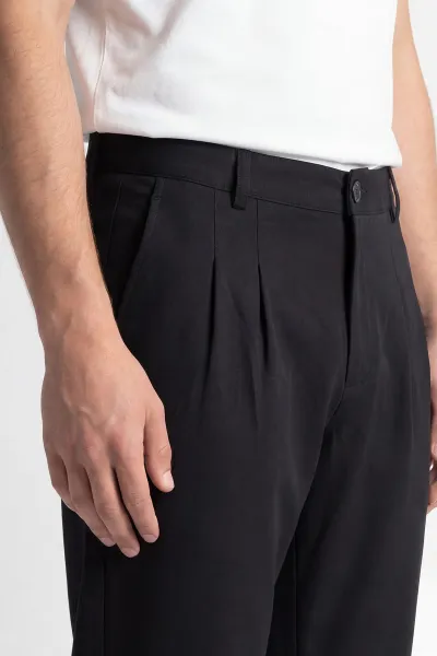 Siyah Beli Lastikli Likralı Erkek Pantolon 444730
