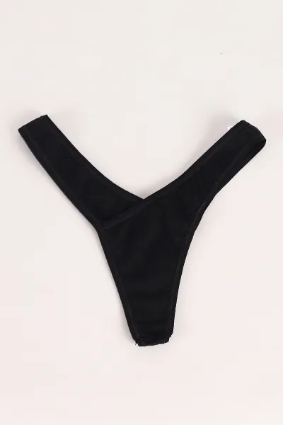 Siyah Berrak Brazilian Model Kadın Tanga 372139