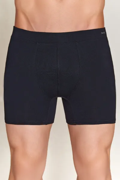 Siyah Berrak Micro Modal Likralı Erkek Boxer 368998