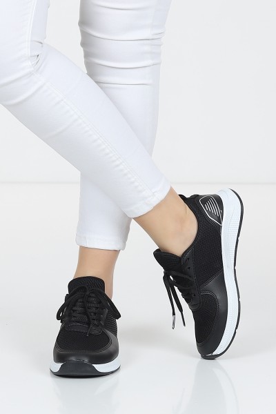 Siyah Bez Spor Ayakkabı 108596