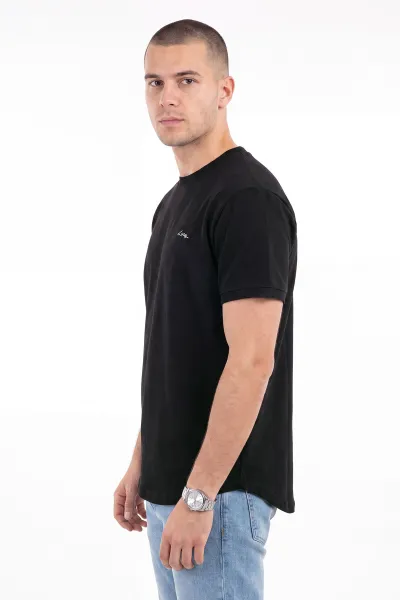 Siyah Bisiklet Yaka Erkek Tişört 471589