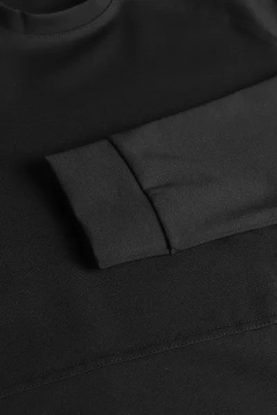 Siyah Bisiklet Yaka Uzun Kollu Erkek Sweatshirt 396979