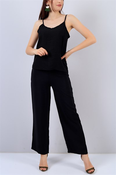 Siyah Bluz Pantolon Bayan İkili Takım 15250B