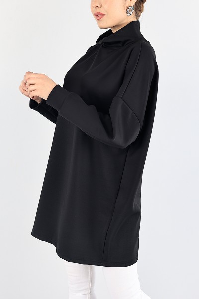 Siyah Boğazlı Dalgıç Kumaş Tunik 88198