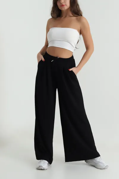 Siyah Bol Paça Oysho Kadın Pantolon 493260