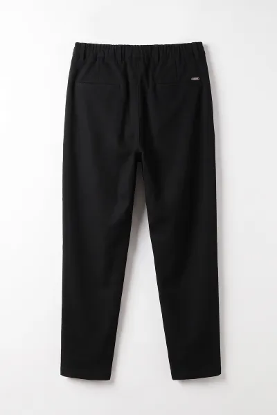 Siyah Boyfriend Belden Bağlamalı Erkek Pantolon 499471