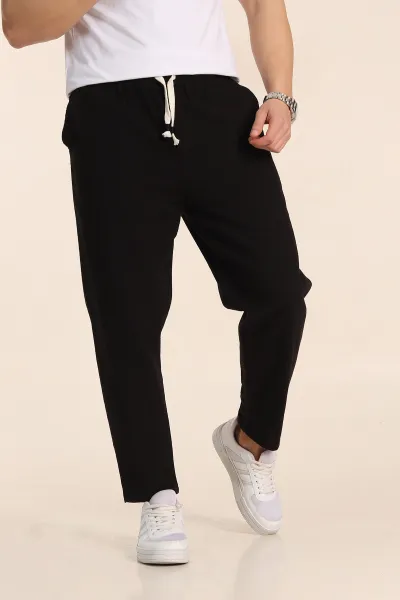 siyah-boyfriend-ham-keten-belden-baglamali-erkek-pantolon-345011
