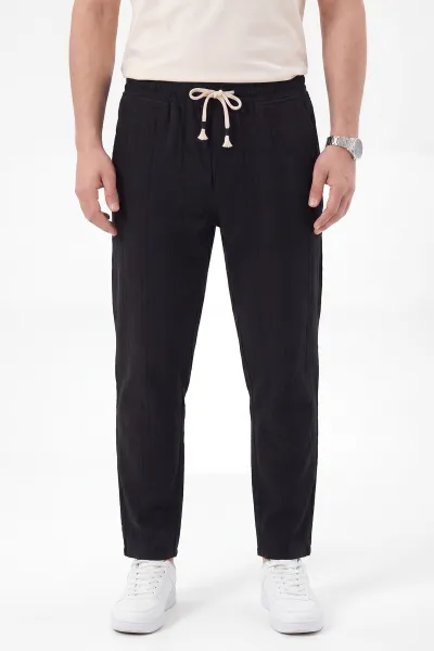 siyah-boyfriend-ham-keten-belden-baglamali-erkek-pantolon-459592