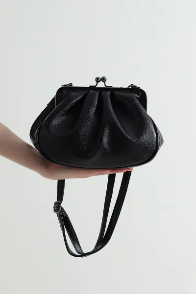 Siyah Burslu Ayarlanabilir Askılı El Kol ve Omuz Çantası 464893