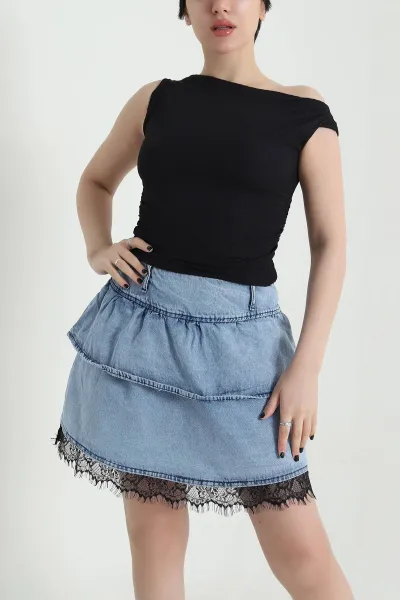 Siyah Büzgülü Kolsuz Gofre Kadın Bluz 456285