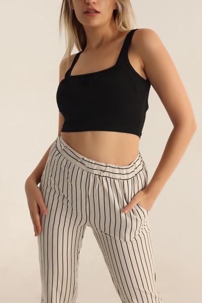 Siyah Büzgülü Sendy Bluz 188300