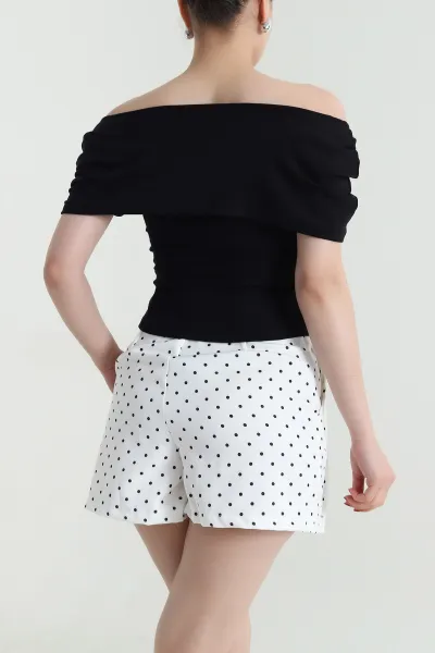 Siyah Buzzy Fiyonk Tasarım Bluz 466477
