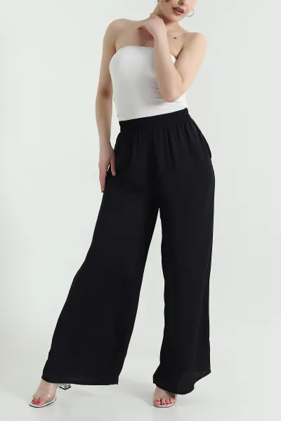 siyah-cepli-bel-lastikli-tencel-kadin-pantolon-446675
