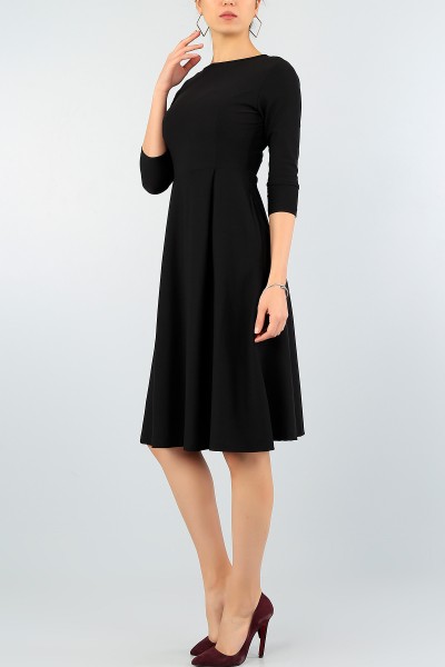 Siyah Cepli Tasarım Elbise 57998