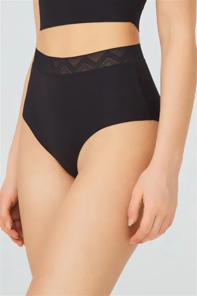 siyah-ch4039-desenli-lastikli-yuksek-bel-lazer-kesim-bikini-kulot-380759