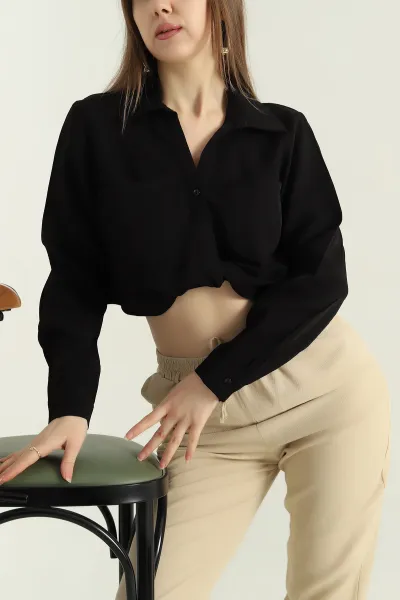 siyah-cift-cep-onu-bagli-bayan-crop-gomlek-336863