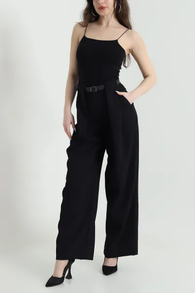 siyah-cift-pileli-kemerli-kadin-pantolon-450368