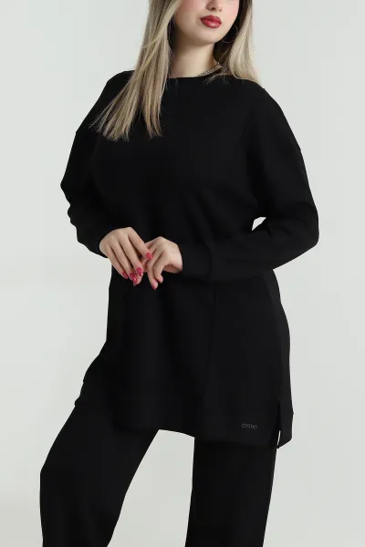 Siyah Çimalı Tunik Pantolon Oysho Kadın İkili Takım 493540