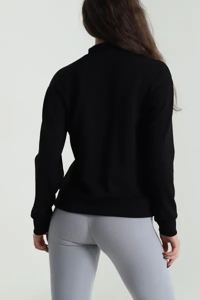 Siyah Çıtçıtlı Oysho Kadın Bluz 497722