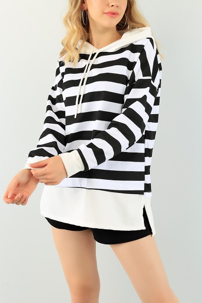 siyah-cizgili-kapusonlu-bayan-sweat-tunik-74847