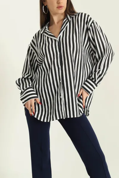 siyah-cizgili-oversize-mikro-saten-gomlek-332411
