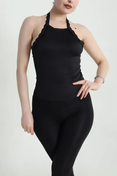 Siyah Dantelli Sandy Kadın Bluz 462087