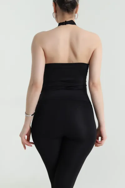 Siyah Dantelli Sandy Kadın Bluz 462087