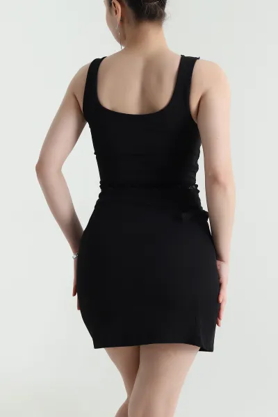 Siyah Dantelli Scuba Kadın Bluz 455886