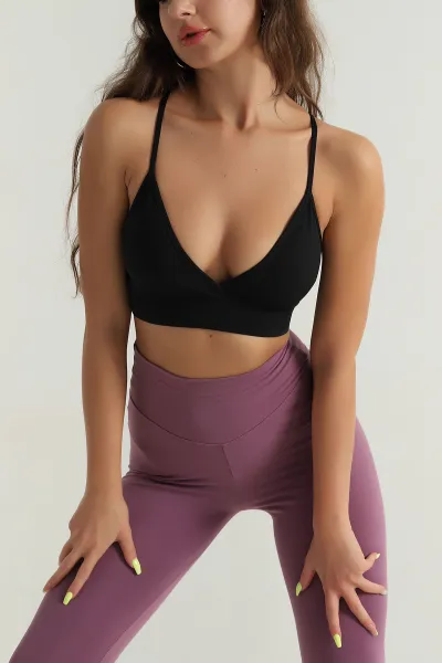 Siyah Destekli İp Askılı Kadın Büstiyer 391337