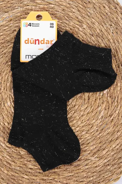 Siyah Dört Mevsim Kadın Modal Soket Patik Çorap (36-40) 477123