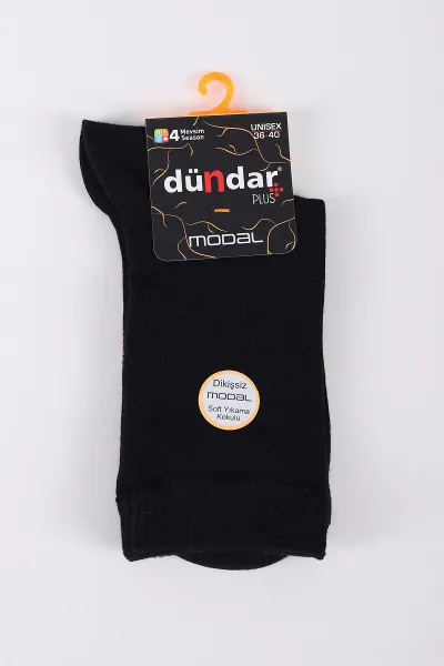 Siyah Dört Mevsim Unisex Modal Çorap (36-40) 423045