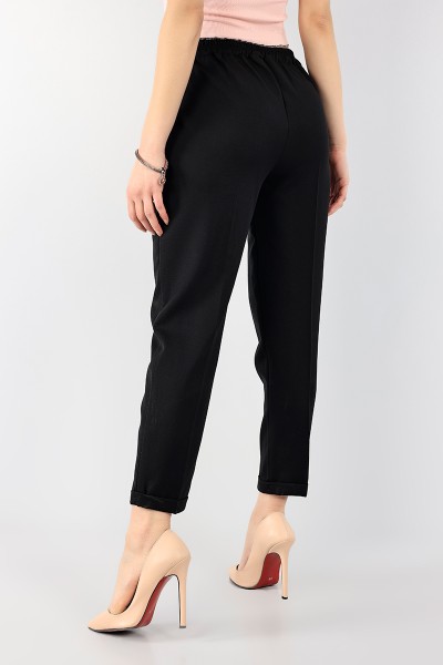 Siyah Duble Paça Bayan Pantolon 98170