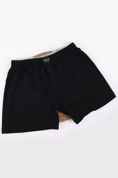 Siyah Düğmeli Likralı Erkek Boxer Short 434435
