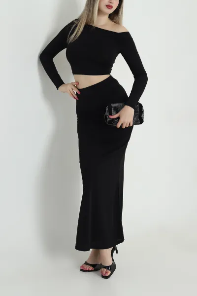 Siyah Etek Bluz Sandy Kadın İkili Takım 491355
