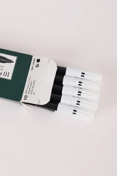 Siyah Faber Castell Keçeli Kalem 10'lu 456952