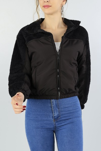 Siyah Fermuarlı Bayan Yumoş Polar 53181