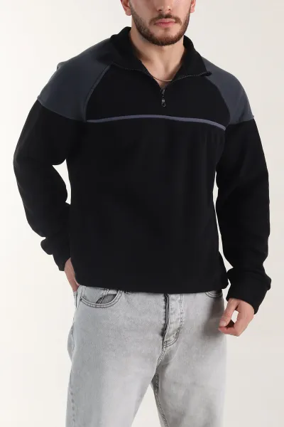 siyah-fermuarli-dik-yaka-polar-kumas-erkek-sweatshirt-404305