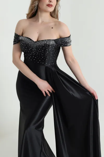 siyah-fermuarli-tasli-saten-kadin-abiye-468680