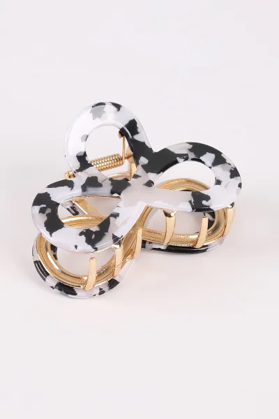 Siyah Fiyonk Model Üzeri Desenli Metal Mandal Toka 464347