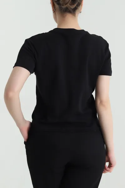 Siyah Fuarlı Tasarım Kadın Bluz 453157